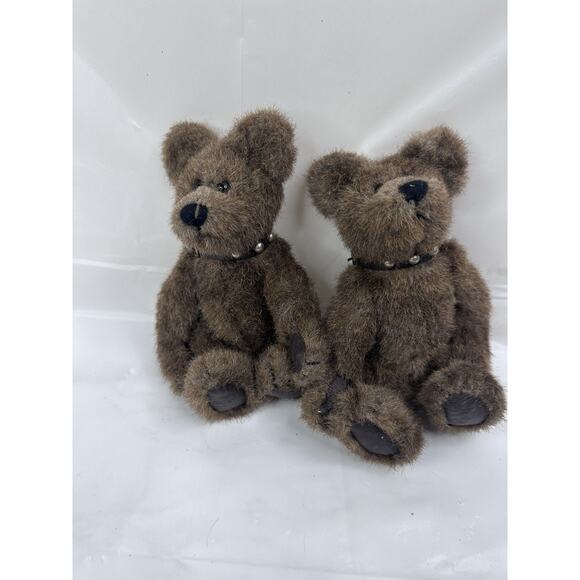 Boyds Bear Collection LTD 7” Plush ‘Humboldt’ 90-98 Faux Leather Studded Collar - Picture 1 of 5